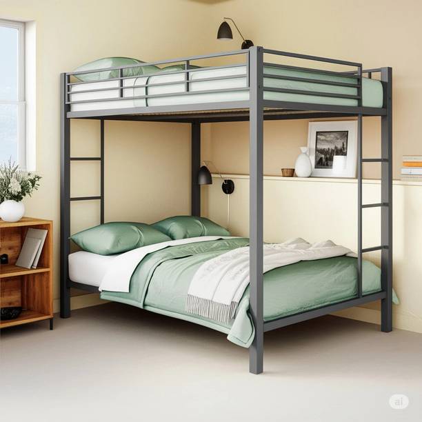 Heaven Shield ®™ | Twin Bed for Junior/ Adults with Guard Rail, Metal Bunk Bed Metal Bunk Bed