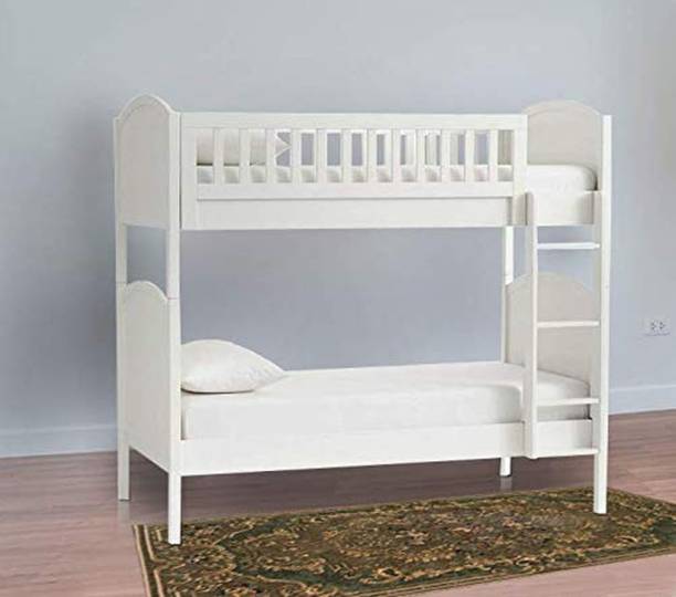 APRODZ Solid Wood Grimes Bunk Bed for Bedroom | White Finish Solid Wood Bunk Bed