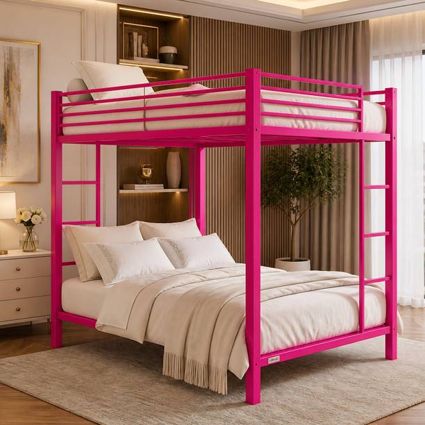 AARAMBH FURNITURE Vajra Heavy Duty Metal Single over Single Bunk Bed for Adults, Kids & Hostels Metal Bunk Bed