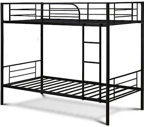 KTG Handicraft Single Metal Bunk Bed with Ladders and Safety Metal Bunk Bed