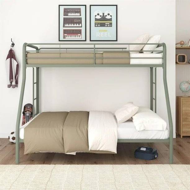 Metalsmith Bunk Bed for Junior, Twin Over Full Size Beds with Sturdy Guard Rail Metal Bunk Bed
