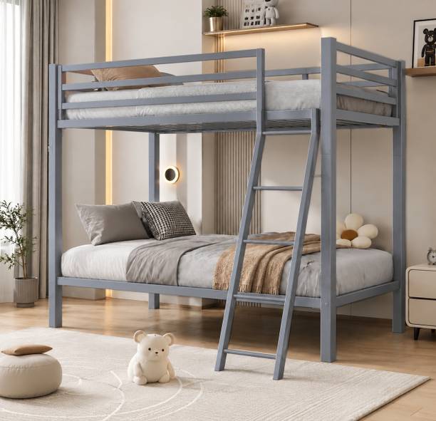 Navlaksh Twin Bunk Bed for Junior/Adult with Guard Rail, Space-Saving,Noise Free