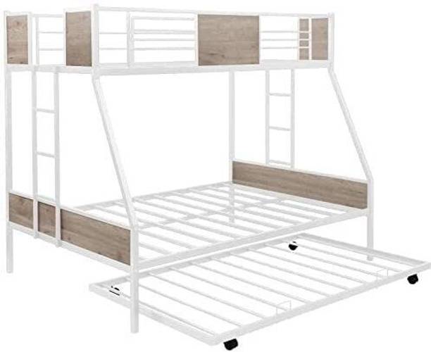 MARTINDECOR Bunk Bed Frame for Kids|| Wood Twin Over Twin Bunk Bed with Ladder Metal Bunk Bed