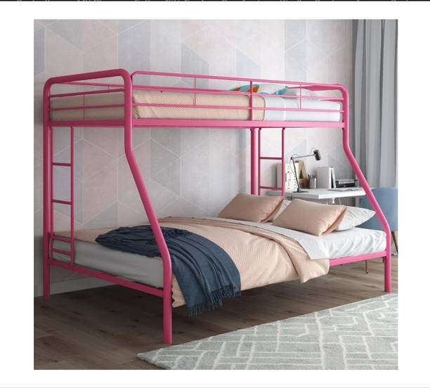 मार्टिन डेकॉर Twin-Over-Full stainless steel Bunk Bed With Metal Frame And Ladder मेटल बंक बेड