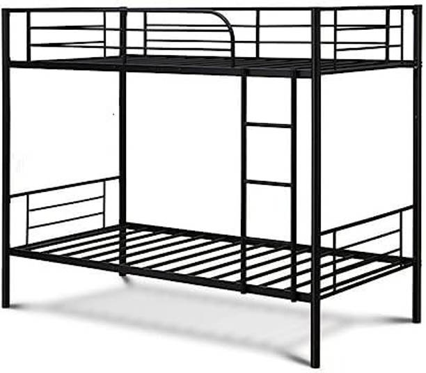 ADORN MART Single Metal Bunk Bed with Ladders and Safety Metal Bunk Bed