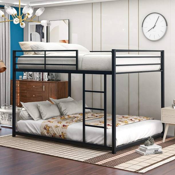 KTG Handicraft Metal Full Over Full Bunk Bed Frame Metal Bunk Bed