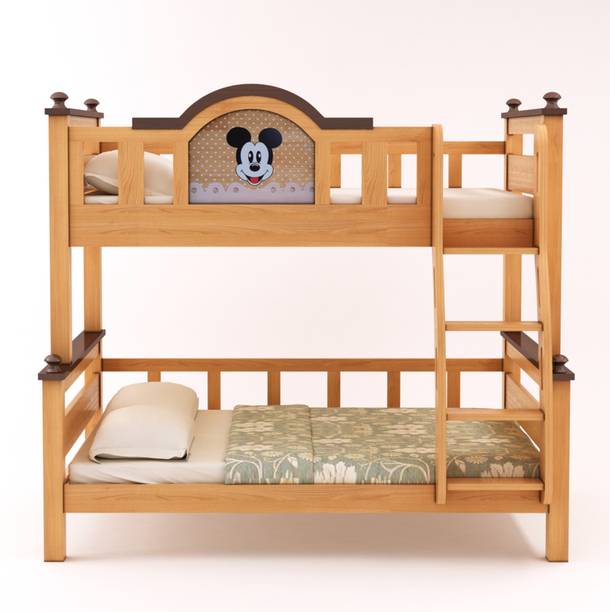 Flipkart Perfect Homes Mickey Mouse Solid Wood Bunk Bed