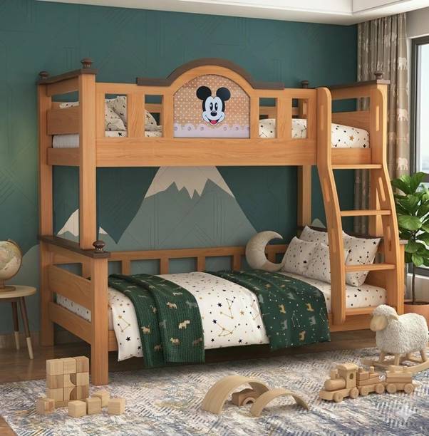 Furniva Luxury Series Designer Kids Bunk Bed Solid Wood Bunk Bed