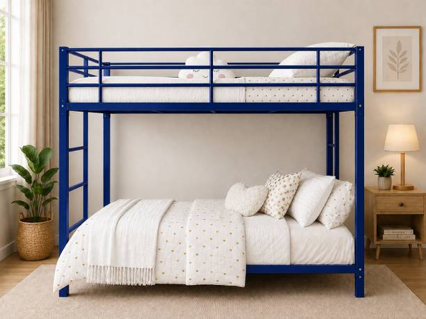 STEELWELL ®™|Sigma Twin Bunk Bed for Junior/Adult with Guard Rail, Space-Saving,Noise Free Metal Bunk Bed