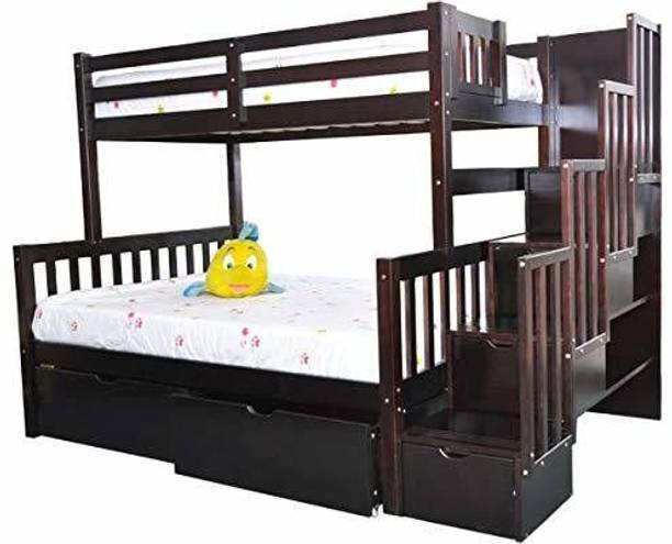 APRODZ Stairway Twin Over Full Bunk Bed with Storage for Bedroom Solid Wood Bunk Bed