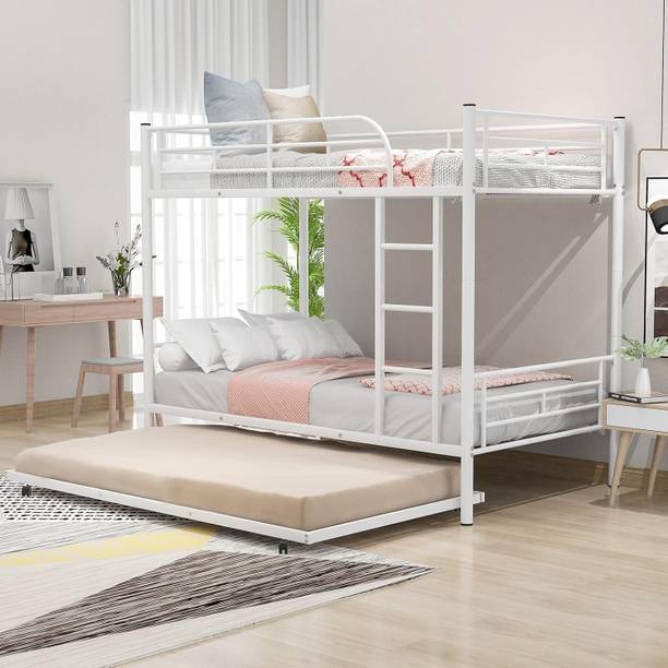 Metalsmith Bunk Bed for Junior, Twin Over Full Size Beds with Guard Rail Metal Bunk Bed