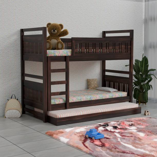 Flipkart Perfect Homes Sheesham Wood Bunk Bed | Wooden Double Bed Furniture for Kids Bedroom| Solid Wood Bunk Bed