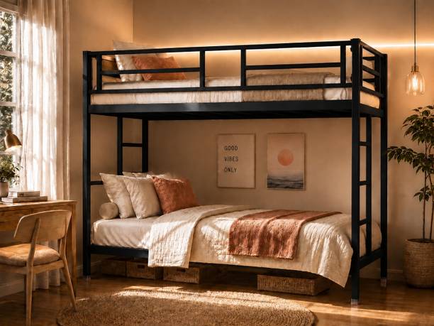 Navlaksh Metal Bunk Bed for Adults & Kids | Heavy Duty Steel Frame | Space Saving Metal Bunk Bed
