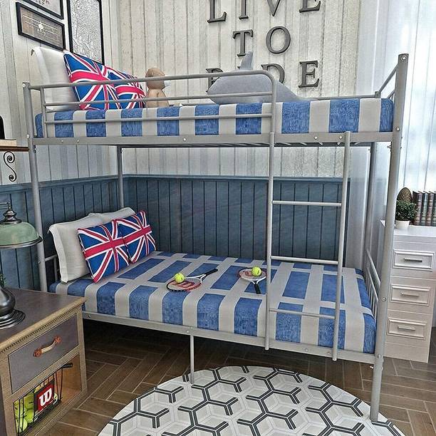 UNQIUE HANDICRAFT Single Metal Bunk Bed Frame 2 Person for Adult Children Kids Home Furniture Metal Bunk Bed