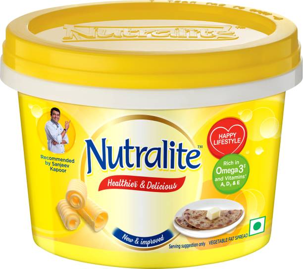 Nutralite Premium Fat Spread Tub|Enriched with Vitamins&Omega 3|Naturally Cholesterol-free Fat Spread