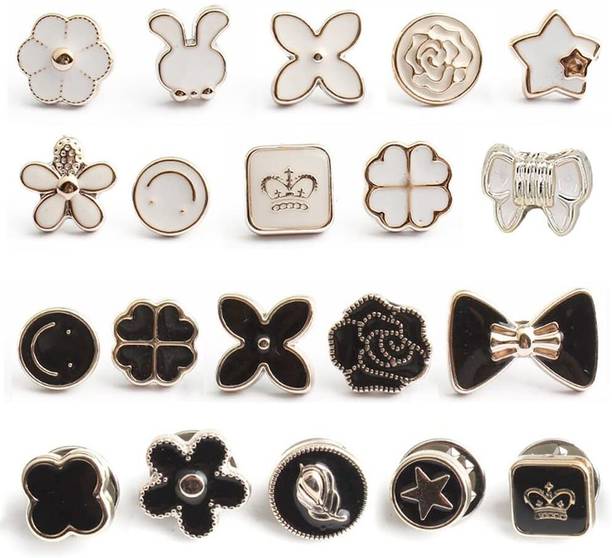 Smitex 20pcs Brooch Pins for Women Cover Up Button Pins Instant Button Jeans Brooch
