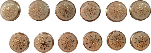 Buttongallery Luxury Cream Golden Buttons for Coats, Blazers & Sherwanis Premium Quality Acrylic Buttons