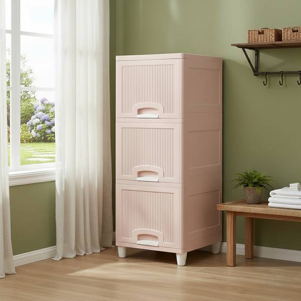 VISEMAN Multi layer Storage Cabinet for Compact Homes and Flats PP Collapsible Wardrobe