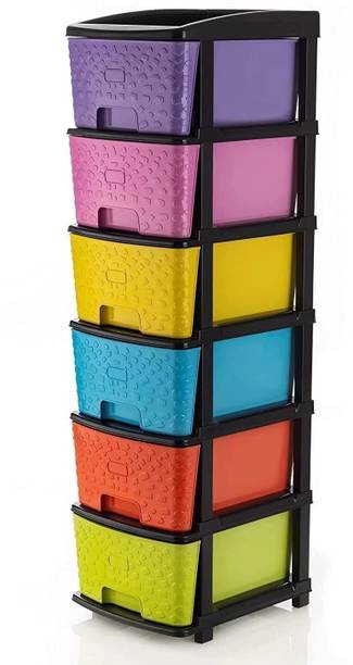 PALAK 6 Plastic Modular Transparent Drawer System for H...