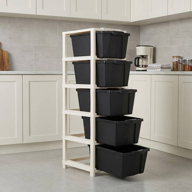 Surety for Safety Multi-Layer Office Storage Drawer Unit for Daily Essentials Plastic Free Standing Cabinet