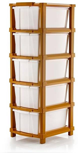 ASHLAS 5 Plastic Modular Drawer System for Home, Office...