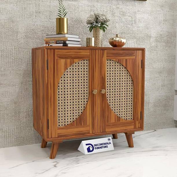 DECOREWALA Sheesham Solid Wood Sideboard Cabinet with Storage For Home & Living Room Solid Wood Free Standing Sideboard