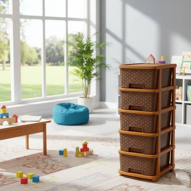 Scrub Daddy multi-purpose plastic storage drawer Plastic 5 Door Almirah