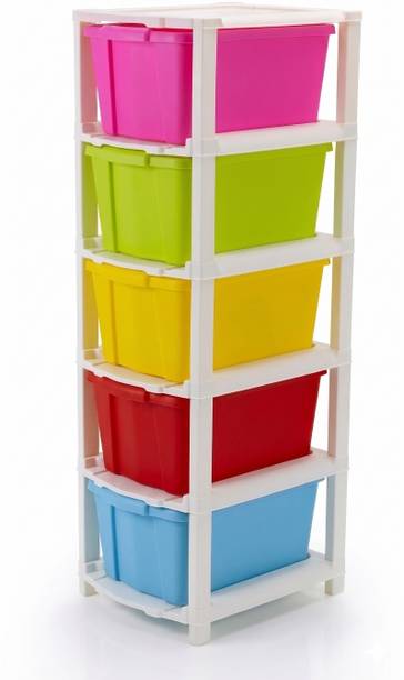 MAXTID multi layer drawer Cabinet with Clean-Line Contemporary Look Plastic Free Standing Cabinet