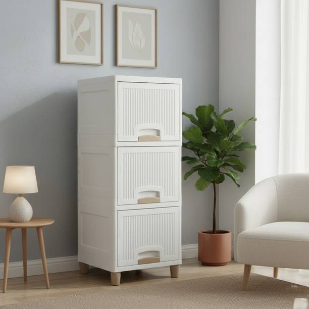 MAXTID Cabinet Useful For Wardrobe Plastic Free Standing Cabinet