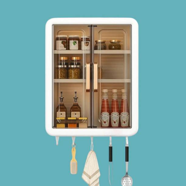 forsel Wall Mounted Utility Storage Cabinet for Daily Use Essentials Plastic Wall Mount Cabinet