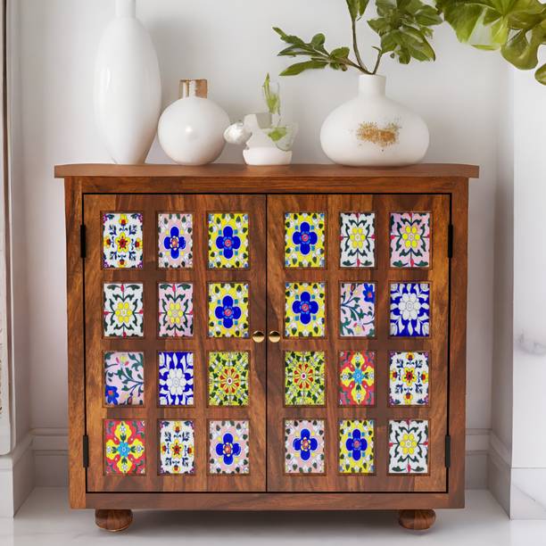 Shagun Arts Solid Sheesham Wood Sideboard/ Cabinet For Living Room/ Storage || Solid Wood Free Standing Sideboard