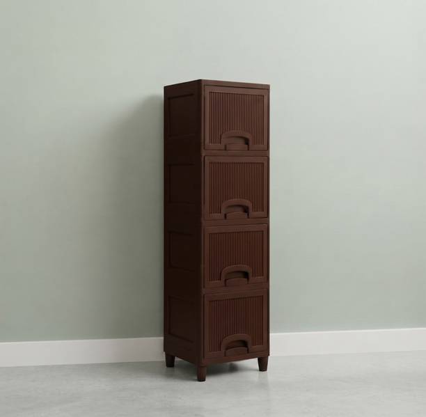 MAXTID Multipurpose Plastic Storage Cabinet for Home Organization PP Collapsible Wardrobe