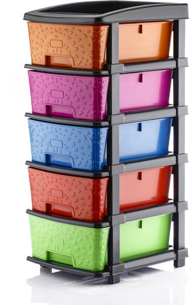 KAVIRA STONE_5XL_MULTI Plastic Free Standing Chest of Drawers