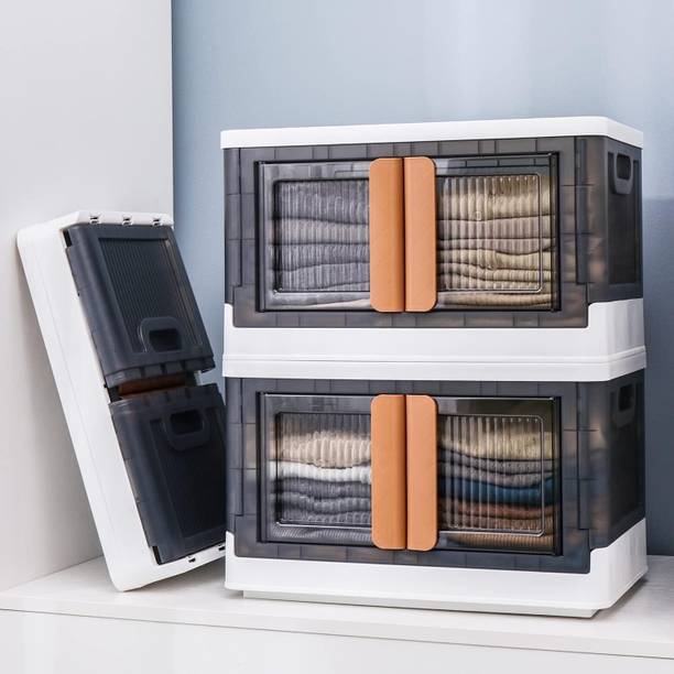 Vittamix 2 Units Multipurpose Folding Cabinet Storage Organizer Box (2XL) Plastic Free Standing Chest of Drawers