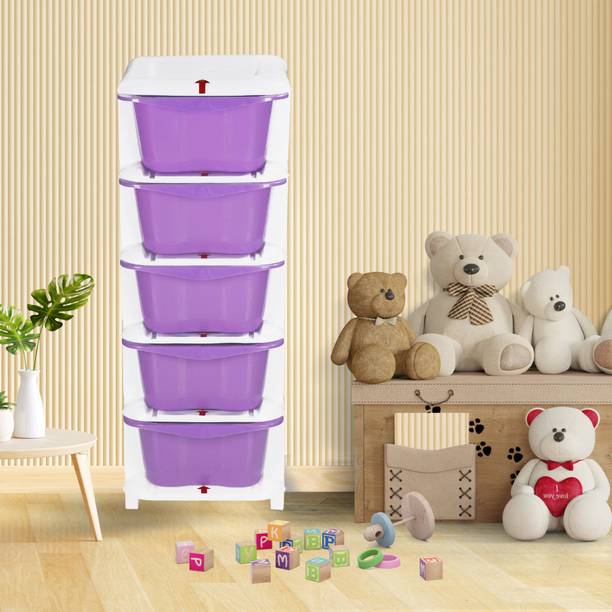 3D METRO SUPER STORE 5XL Large Modular Storage Drawer Kitchen Rack Plastic Drawer for Toy Clothes Plastic Free Standing Cabinet