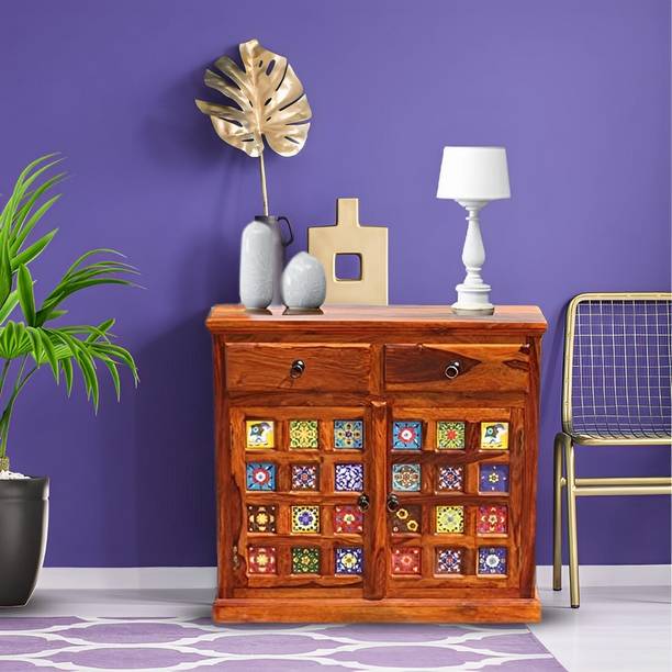 CLANECRAFT Solid Sheesham Wood Side Board Cabinet /Tv Unit For Living Room/Bedroom/ Hotel | Solid Wood Free Standing Sideboard