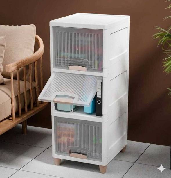 Velfree Plastic Wardrobe for Clothes Versatile Plastic Cupboard for Storage Plastic Free Standing Cabinet