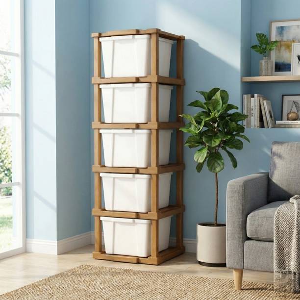MAXTID Architect & Designer Remote Work Essential Modular Desk Side-Unit Plastic Free Standing Cabinet