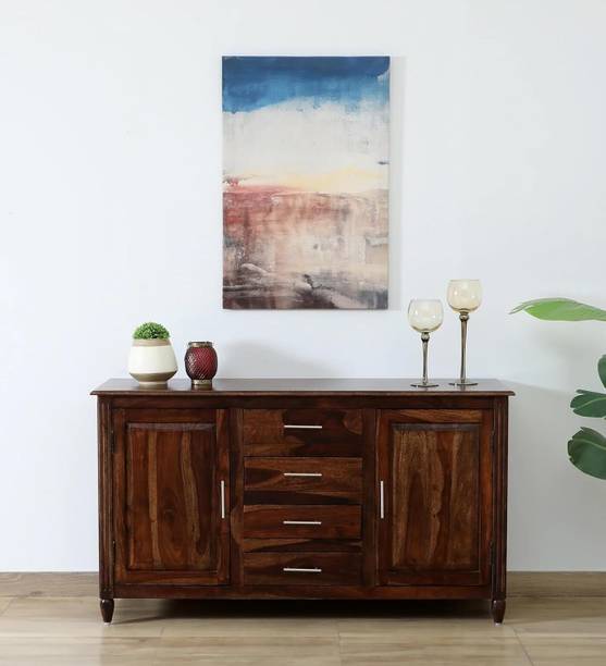 MODI EXPORT Wooden Sideboard Cabinet for Living Room, Drawing Room, Office & Lounge Solid Wood Free Standing Chest of Drawers