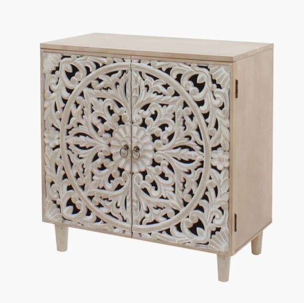ManashviArt Solid Wood Free Standing Sideboard