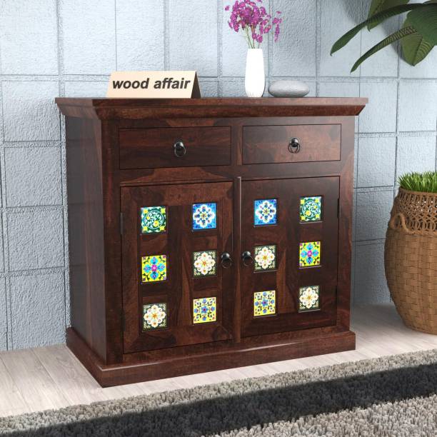 WOOD AFFAIR Premium Solid Sheesham Wood Sideboard & Cabinet For Living Room & Home | Solid Wood Free Standing Sideboard