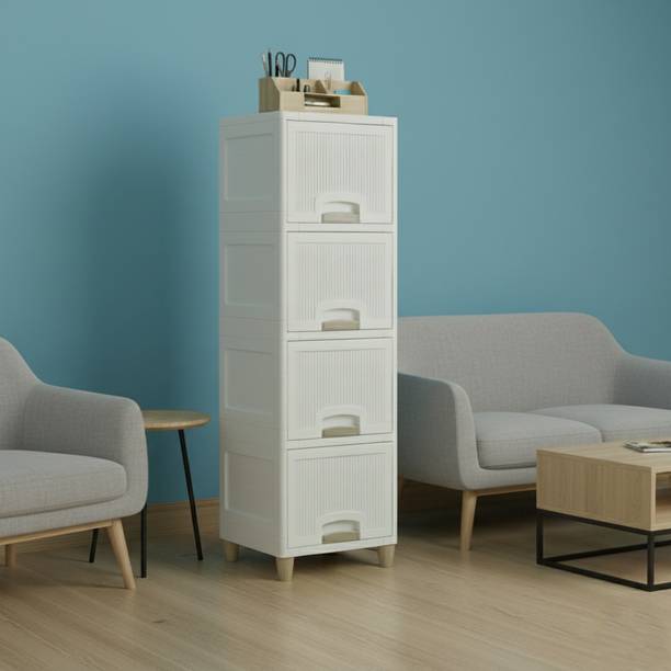 Surety for Safety Modular Cabinet for Bedroom, Office Plastic Free Standing Cabinet