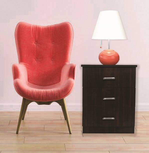 Om Shiv 3 - DRAWER Engineered Wood Bedside Table