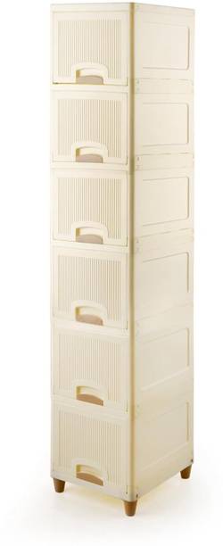 Velfree Plastic Wardrobe for Clothes Versatile Plastic Cupboard for Storage Plastic Free Standing Cabinet