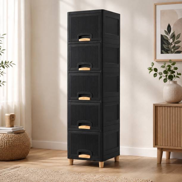 JAINPET Multi Drawer Balcony Storage Unit for Gardening and Household Essentials Plastic Crockery Cabinet
