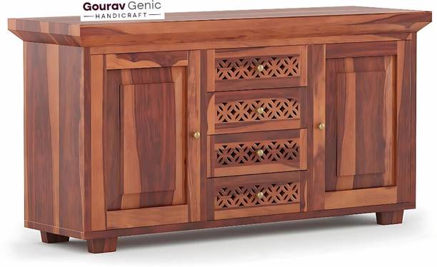 Gouravgenics Handicraft Tile Solid Wood Free Standing Sideboard