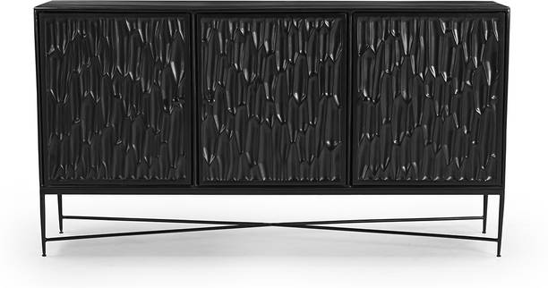 Fine Kraft INC Classic Allure Solid Wood Richmond Sideboard with Doors for Living Room Solid Wood Free Standing Sideboard