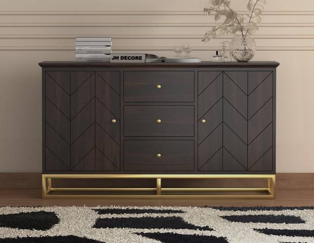 Jh Decore Solid Sheesham Wood CNC Design Sideboard/ Cabinet For Living Room || Solid Wood Free Standing Sideboard