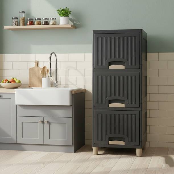 MAXTID Multi Layer Compact Storage Unit for Baby Clothes, Toys and Essentials Plastic Free Standing Cabinet