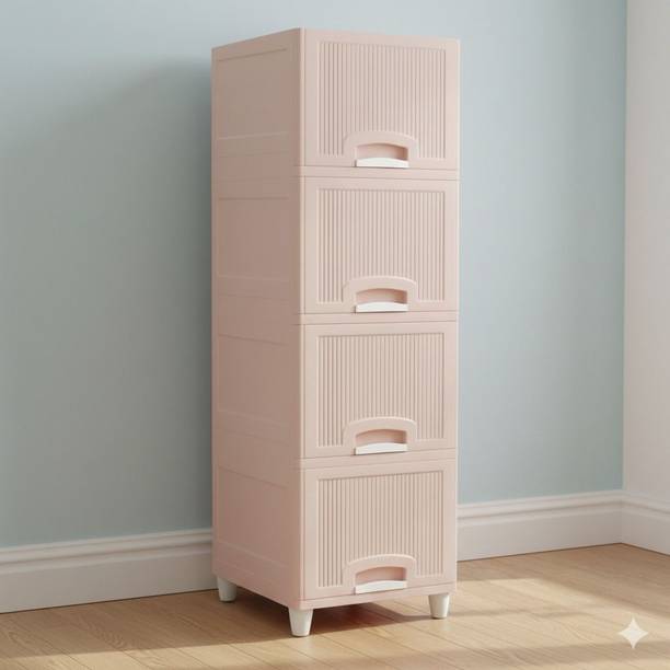 MAXTID Multi layer Drawer Cabinet for Bathroom Storage Plastic Free Standing Cabinet